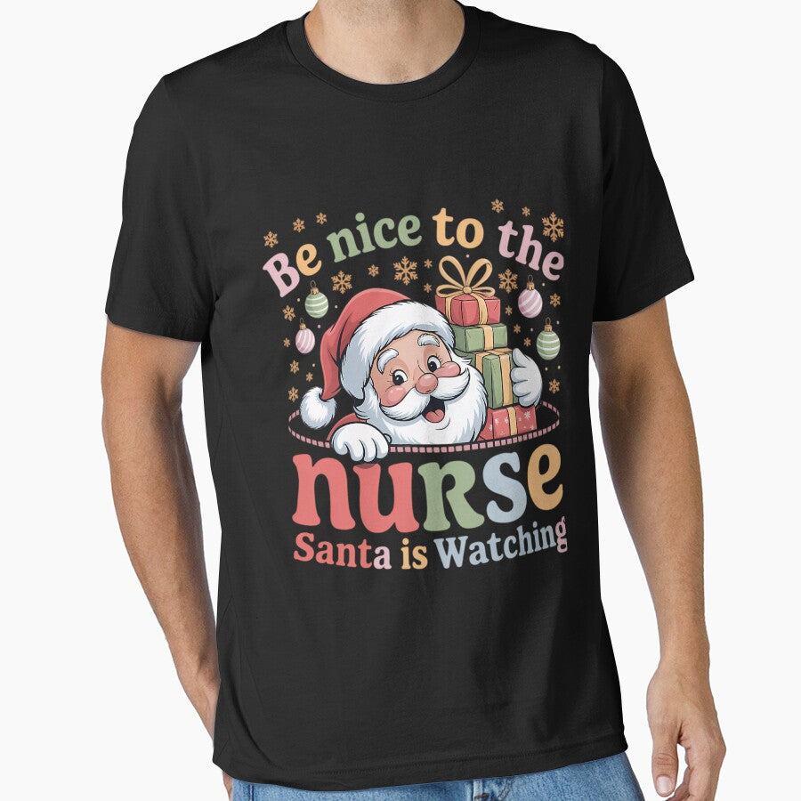 Vintage Watching Nurse Classic Nurse Santa Retro Nice Be Christmas To The is by FrankyTepper