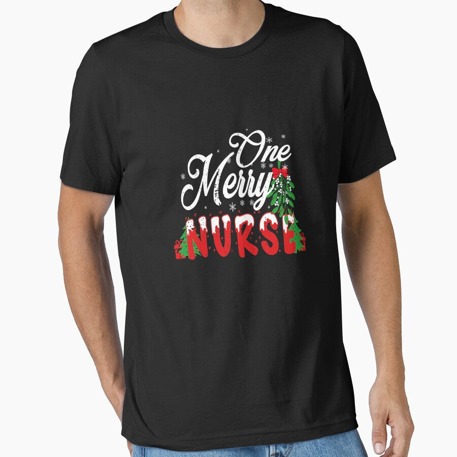 Christmas Nurse Shirt | One Merry Nurse | Xmas Nursing Practitioner Gift by ilias13