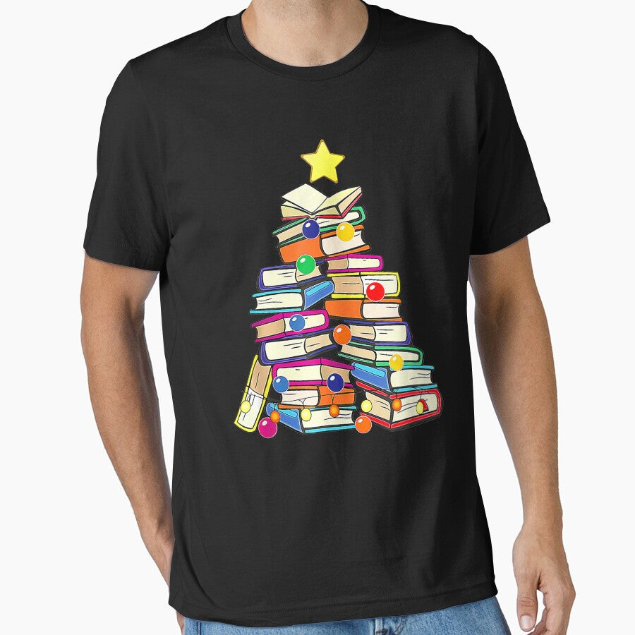 Book Lover Christmas Tree Bookworm Librarian Merry Christmas by AaronWeedo