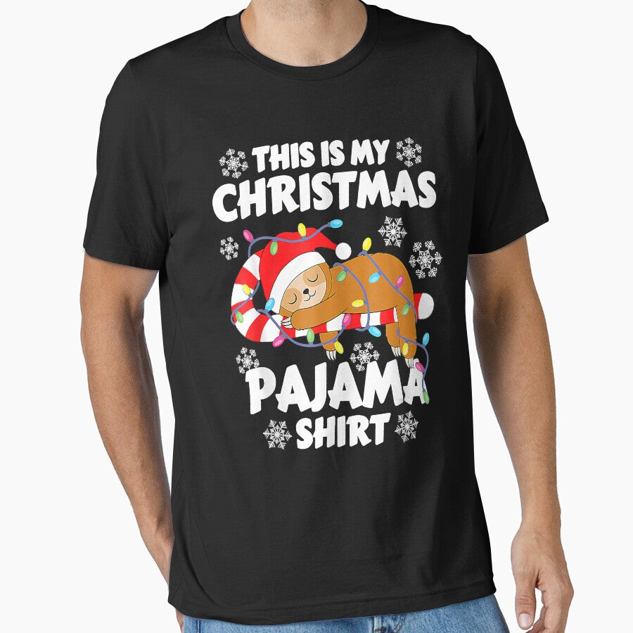 Sleeping Sloth Xmas This Is My Christmas Pajama by JodyBoling