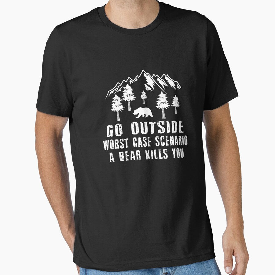 Go Outside Worst Case Scenario, Campfire Camping Gift- Funny Camping Shirt ,Camping Tees, Camp T shirt, Camping Shirt For Men and Women by sols