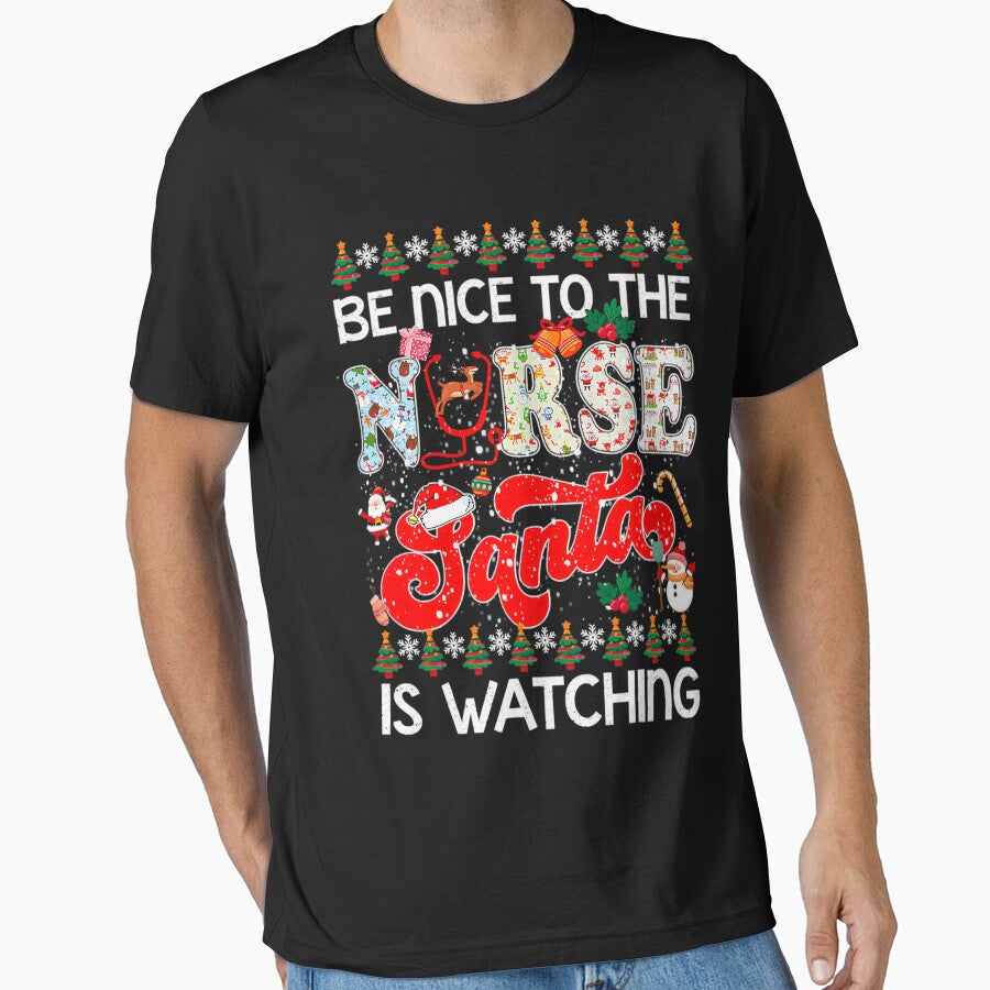 Retro is Be Nurse Vintage To Christmas Nurse Nice Classic Watching The Santa by FrankyTepper