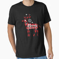 Buffalo Plaid Reindeer Merry Christmas Deer Gift by wdyoungblood