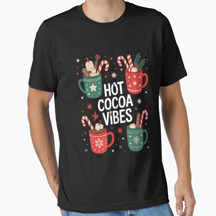 Hot Cocoa Vibes Cute Hot Chocolate Christmas by LunaCrazeArt