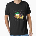 Cute Axolotl Santa Hat Anime Elf Christmas T-Shirt by BreidinOdelia