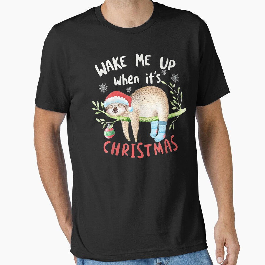 Wake Me When It'S Christmas - Cute Sloth Christmas by MichelleArtsy