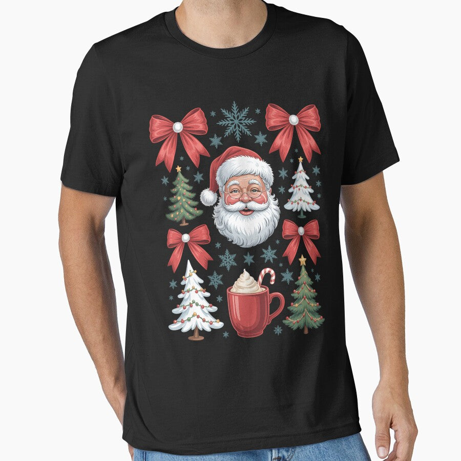 Coquette Bow Santa Christmas Tree Cake Xmas by Sea4Adventures