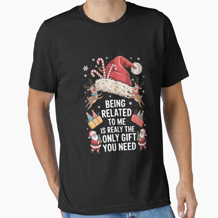 Being Related To Me Funny Christmas Family Xmas Pajamas by papertaless