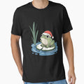 Christmas Frog on Snowy Lily Pad by LinlinsDemons