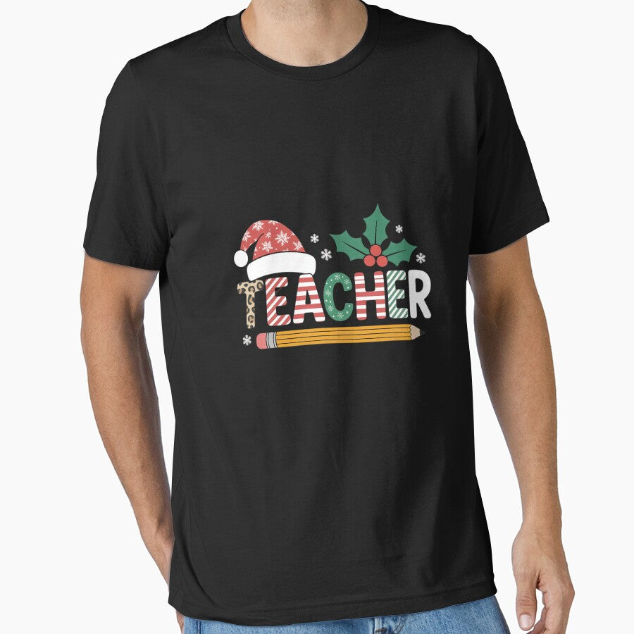 Leopard Buffalo Plaid Teacher Christmas School Xmas Women by angolinnArt