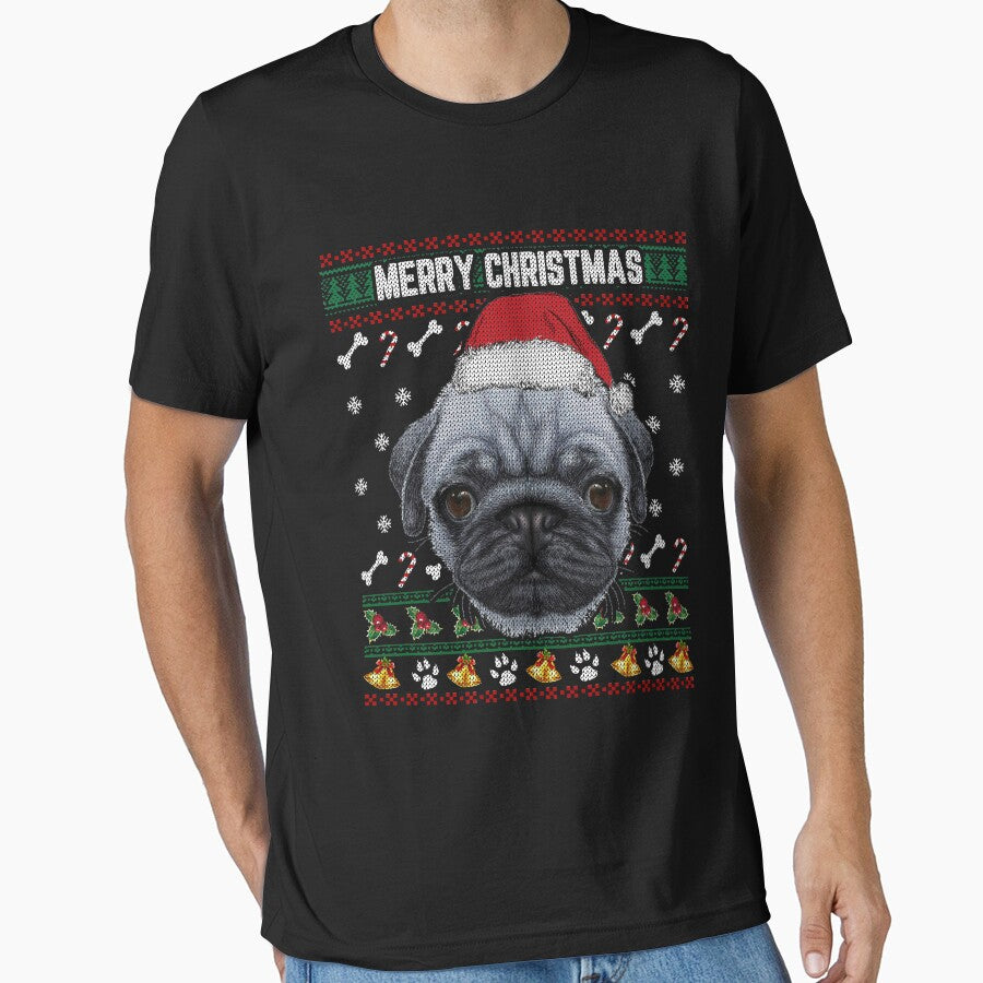 Pug Lovers Ugly Xmas Sweater Merry Christmas T Shirt by thuthuatna