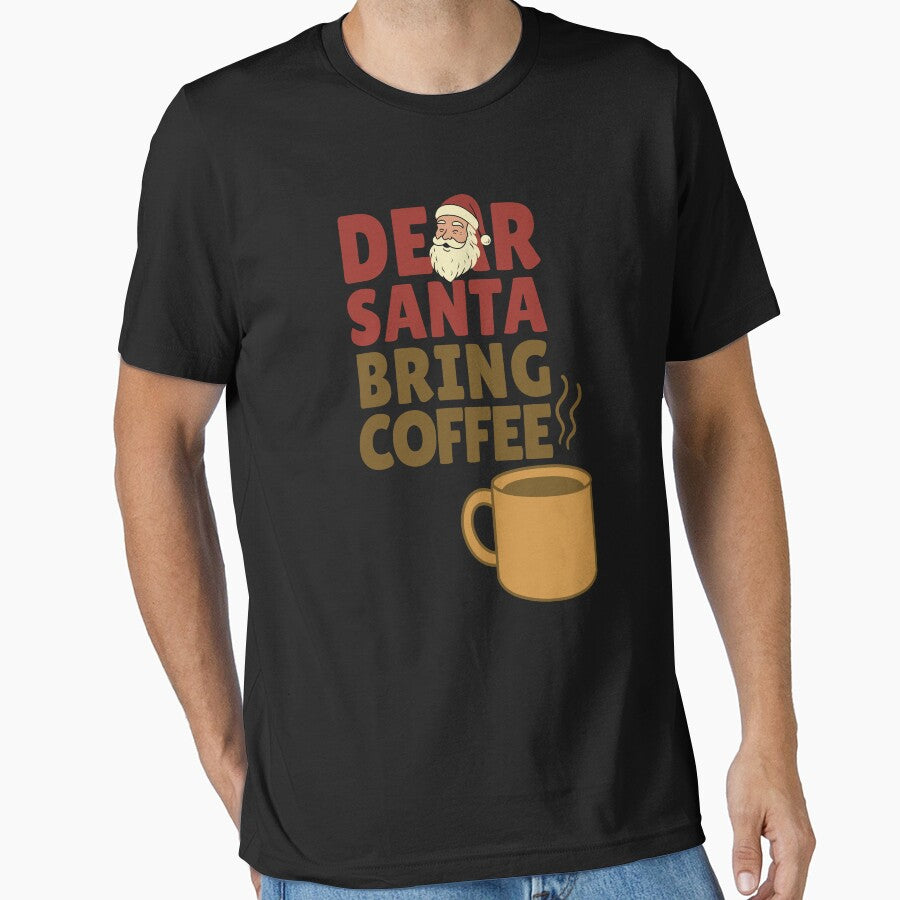 Dear Santa Bring Coffee – Retro Christmas Coffee Lover Design by Kewessthetic