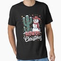 Howdy Christmas Western Snowman Cactus by johnertullio