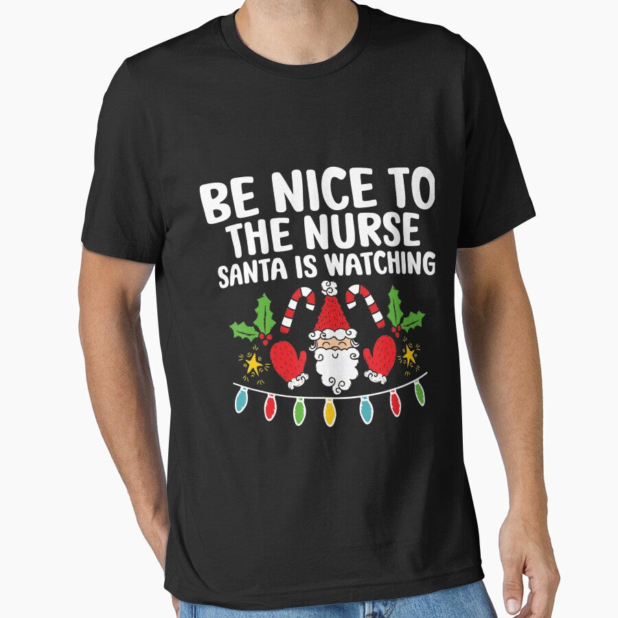Be The Watching Classic Christmas To Nice is Nurse Nurse Vintage Santa Retro by FrankyTepper
