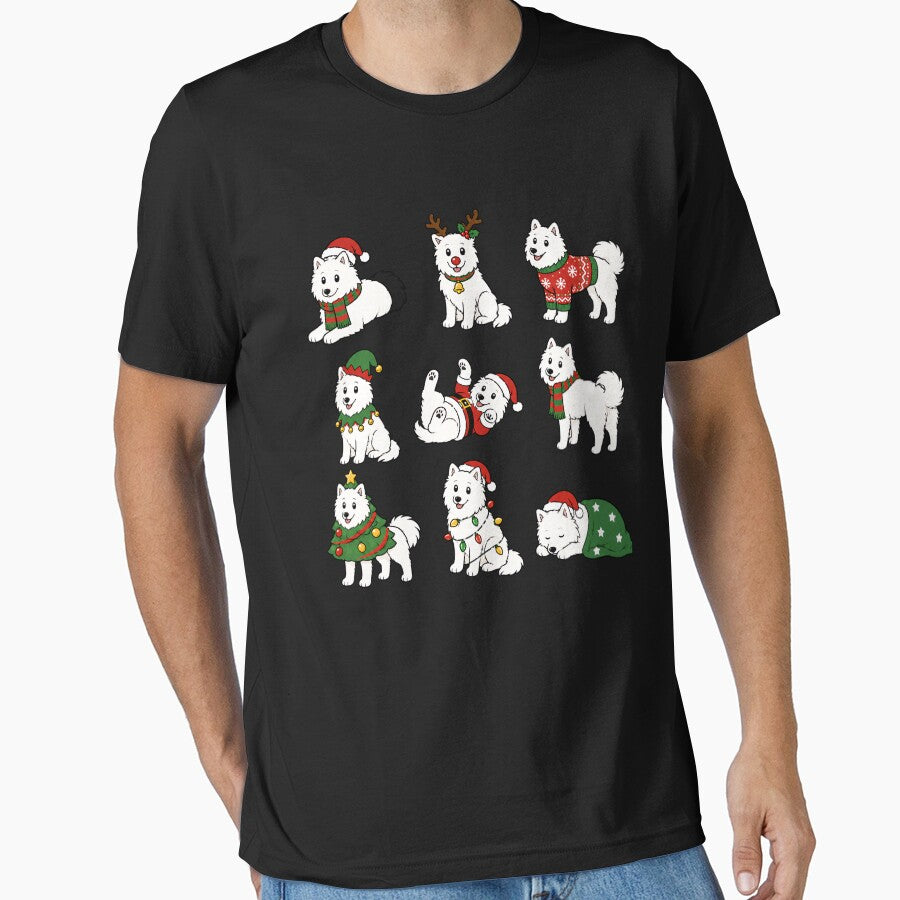 Funny American Eskimo Dog Christmas Holiday Xmas Mom Dad by rafaeltto