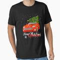Red Truck Merry Christmas Tree Vintage Red Pickup Truck by smithrnguurur