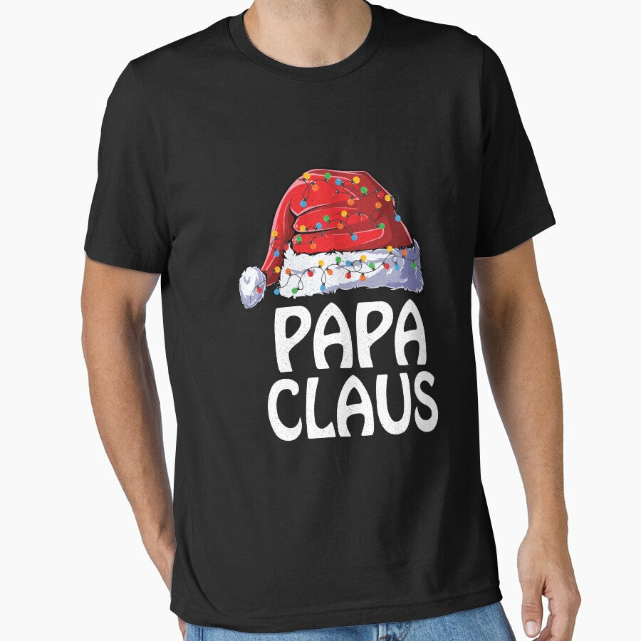 Funny Grandpa Papa Claus Santa Hat Lights Family Dad by KylerHowell