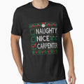 Naughty Nice Carpenter Christmas List Ugly Christmas Sweater by uncomfortablein