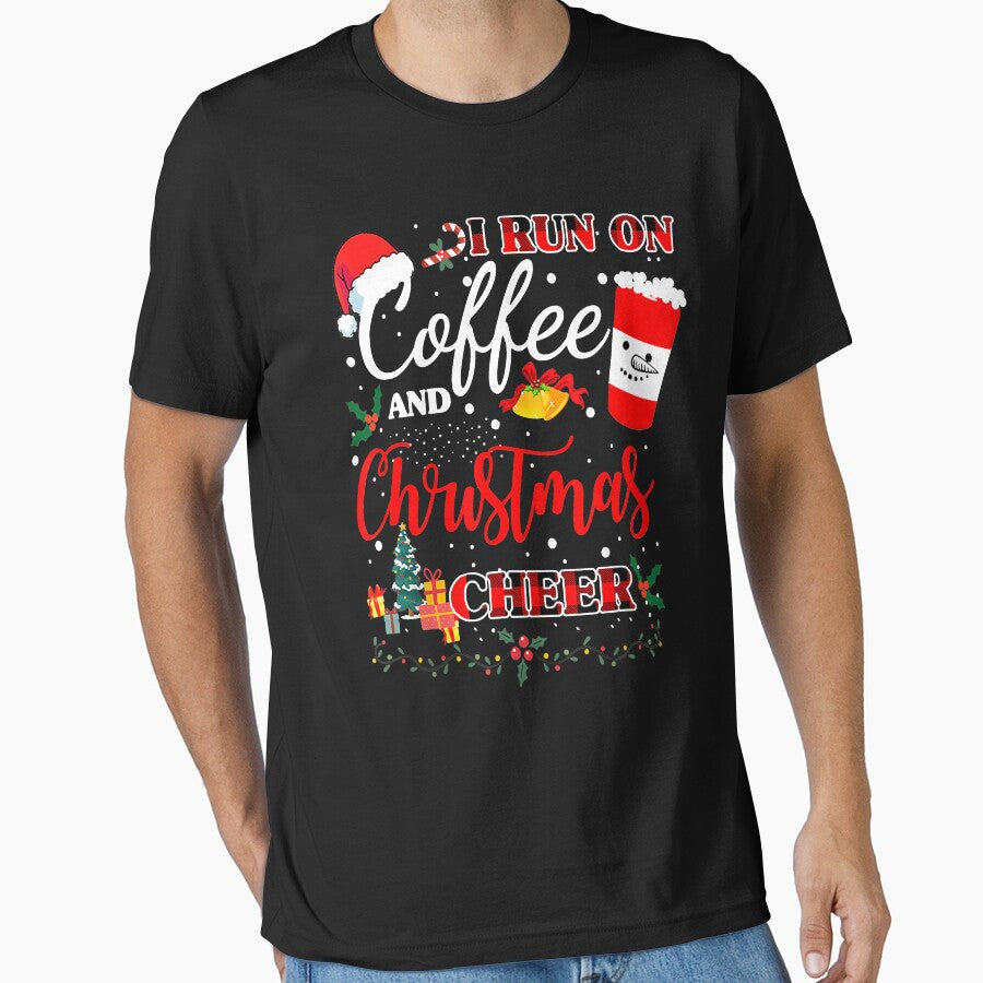 I Run On Coffee And Christmas Cheer Funny Xmas Costume by BrandyBare