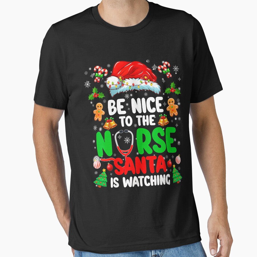 Classic Santa is Nurse Be Watching To The Retro Christmas Nurse Vintage Nice by FrankyTepper