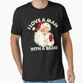 I Love A Man With A Beard Retro Christmas Santa by DavidCloud