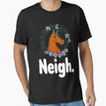 Neigh Funny Horseback Rider Equestrian Horse Animal Lovers T-Shirt by ach-ser