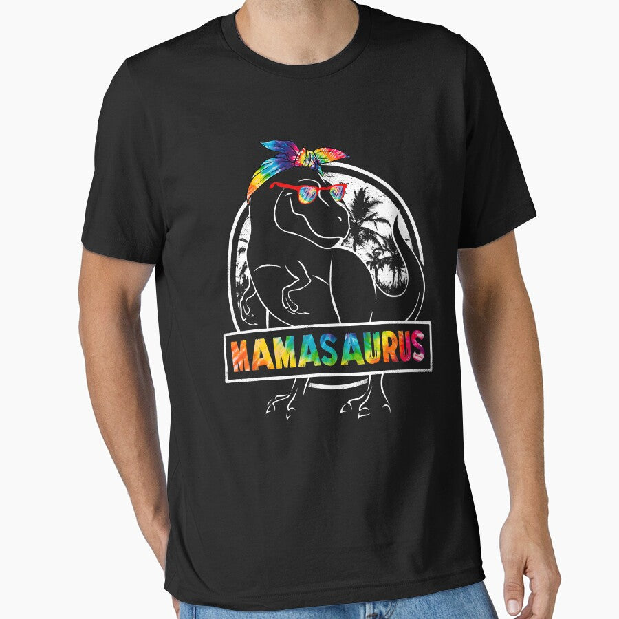 Tie Dye Mamasaurus Dinosaur Rex Mama Mommy Mother's Day by AaronWeedo