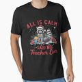 Funny Teacher Christmas Raccoon T-Shirt by TinaMDedrick