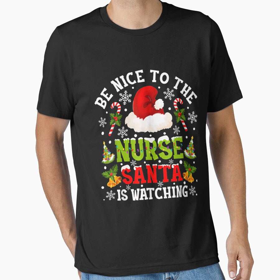 The is Retro To Be Watching Santa Nice Christmas Nurse Classic Vintage Nurse by FrankyTepper