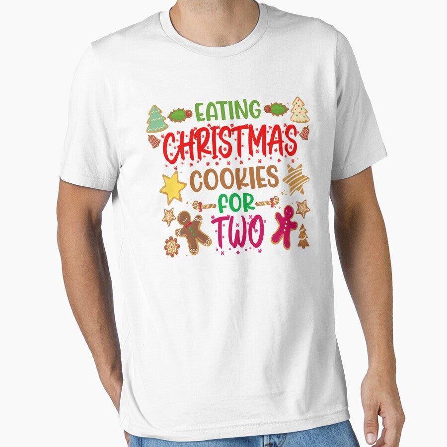 Eating Christmas Cookies for Two | Funny Gift for Christmas, Pregnancy Announcement, Pregnant Top - Unisex Shirt by Cooltees4u1