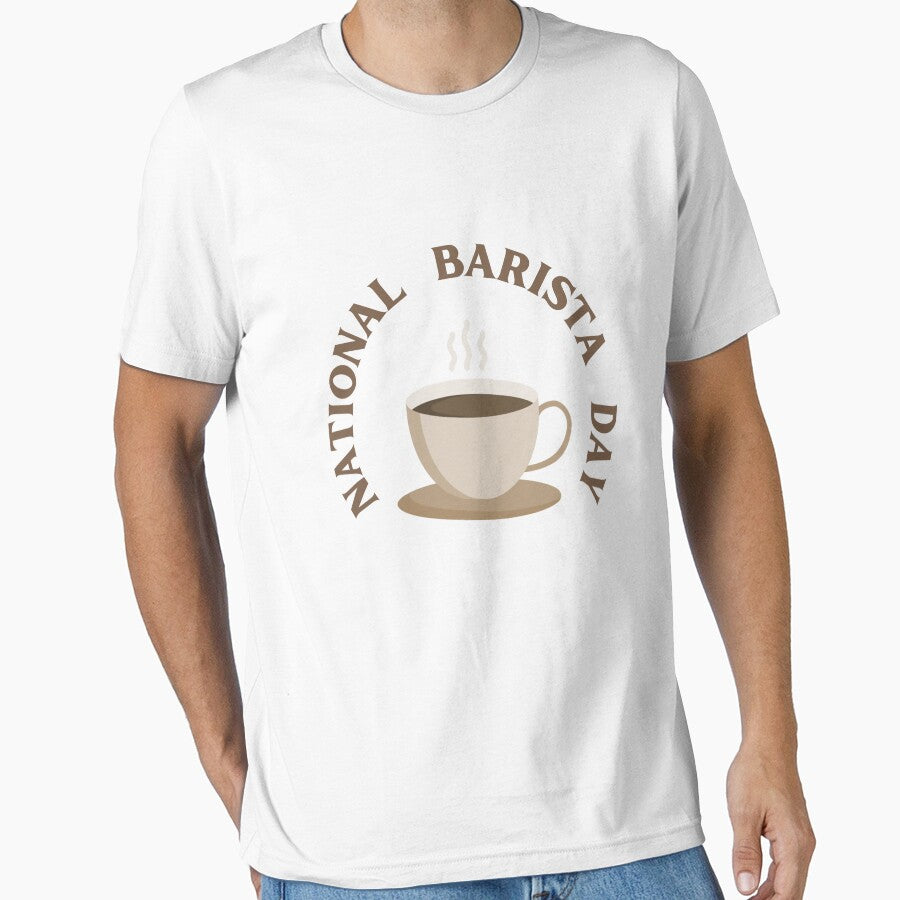 National barista day stickers and t-shirt design by TheJojoman