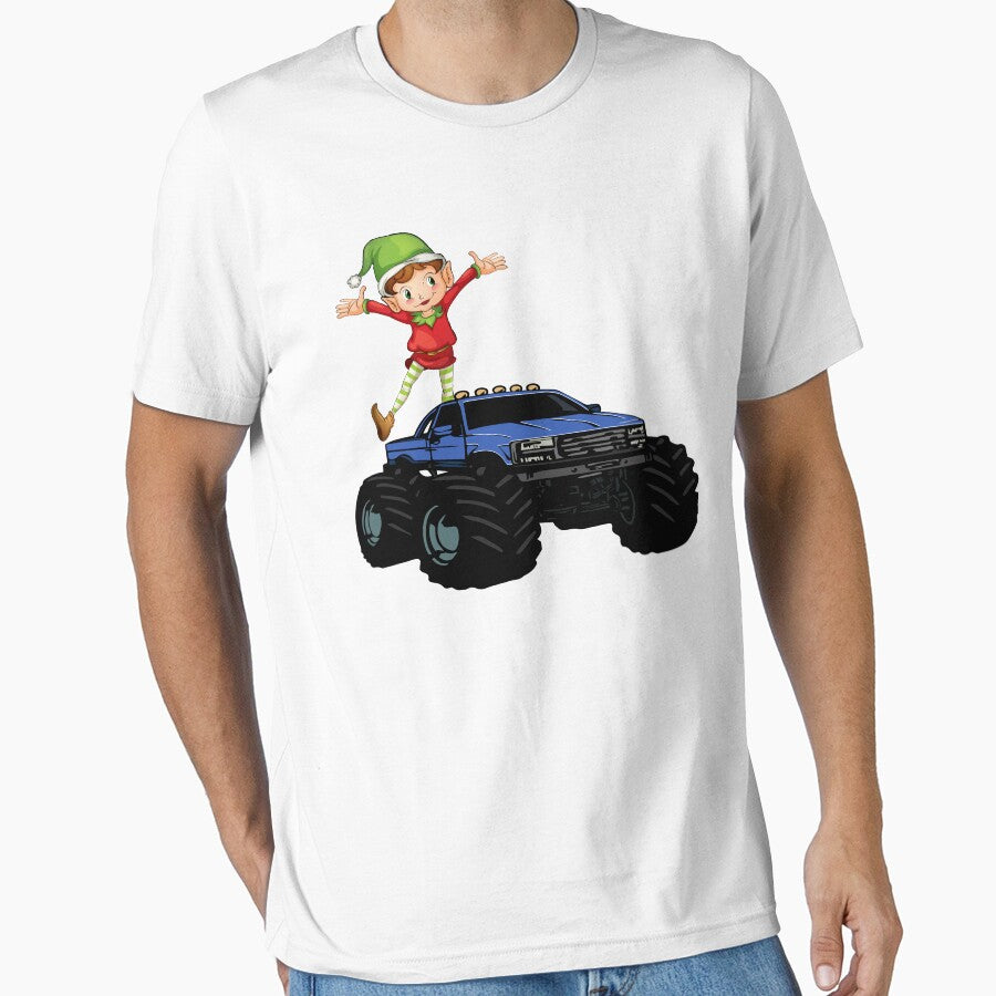 Christmas Elf Riding Monster Truck by STOREMAAR