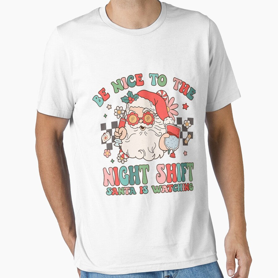 Santa Be Classic Nurse Watching Nice Nurse Vintage Retro The is To Christmas by FrankyTepper