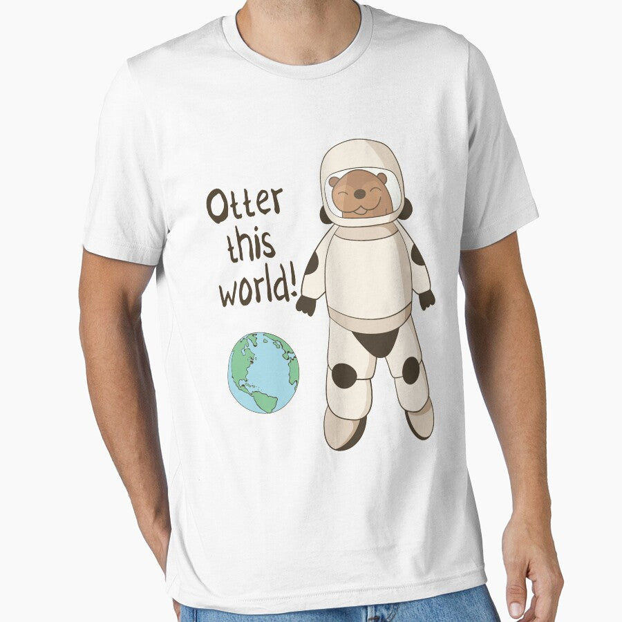 Otter This World - Cute Funny Otter T-Shirt by DreamyPanda