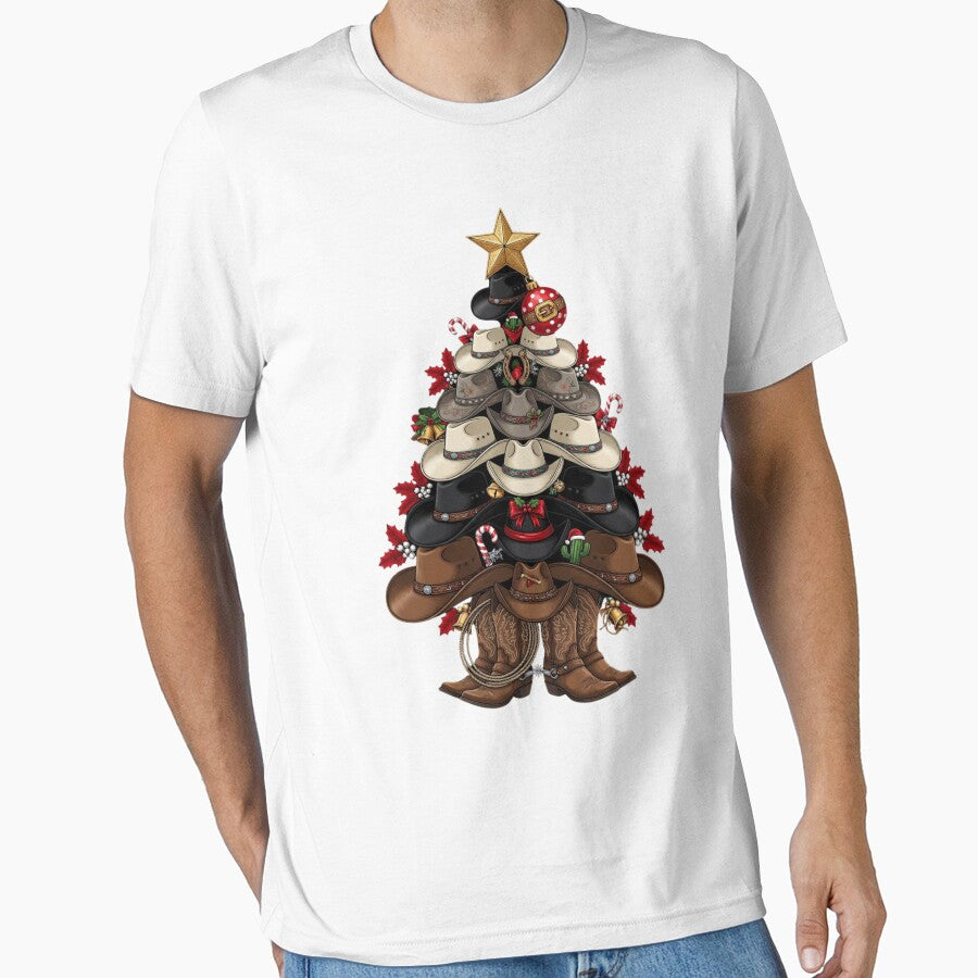 Cowboy Hat Christmas Tree Western Country Holiday by CF_VintageDesign
