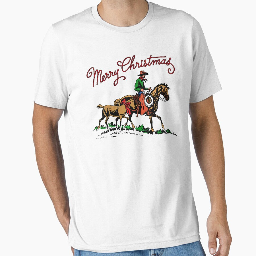 Western Cowboy on a Horse with Pony by ge0rge0