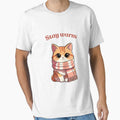 Stay Warm Cozy Cat T-Shirt by EcoArtTees
