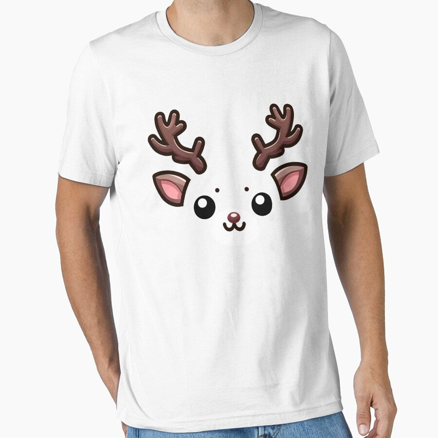 Funny Christmas Reindeer Face Matching Family by 4TeeToo