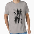 Kayak with American Flag, paddling lover, Lake life by GPODdesign