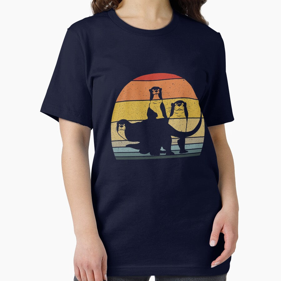 Retro River Otters Animal Lover Vintage River Otter Gear by DynamicDesign