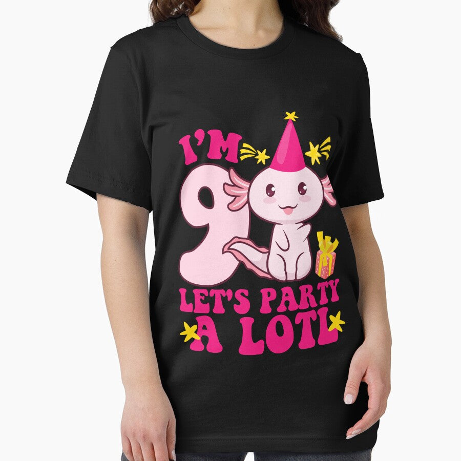 Axolotl Birthday Girl Let's Party A Lotl funny kids Axolotls by teeshop87