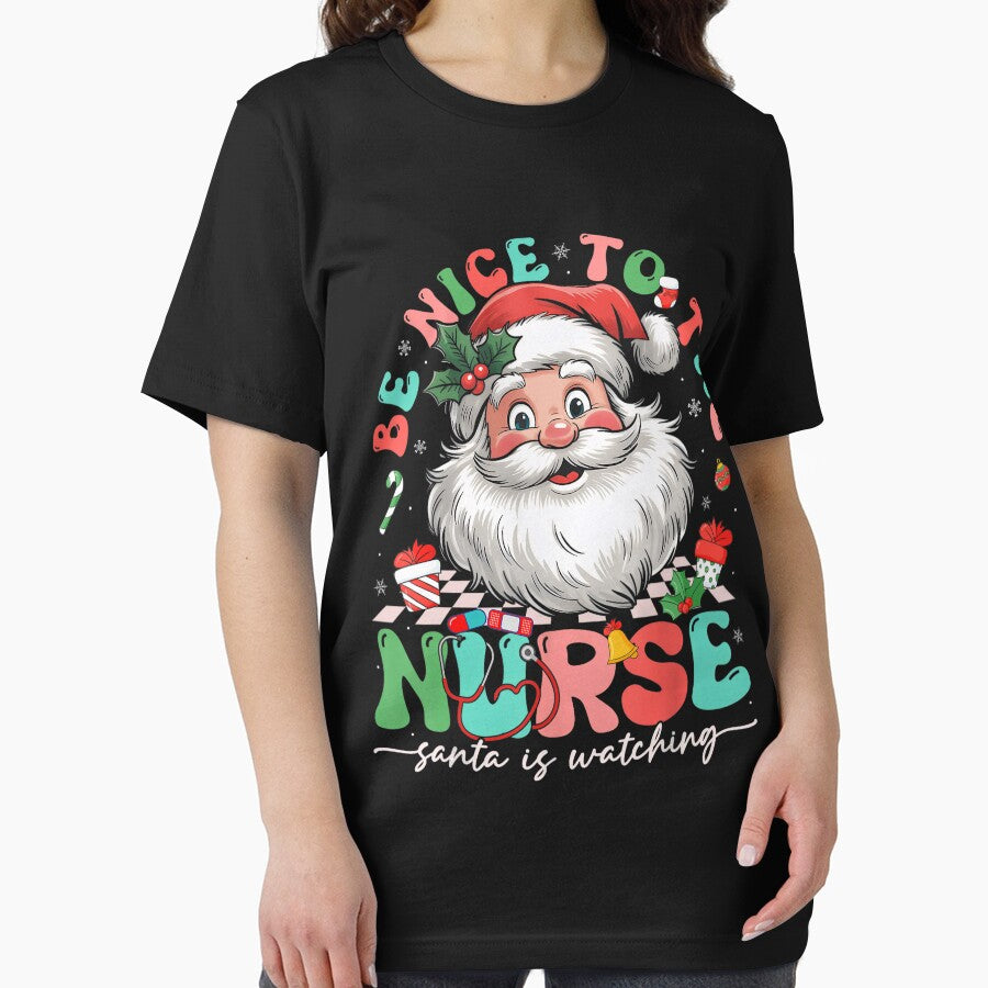 To Christmas Vintage Nurse Santa is Watching Be Retro Nurse Nice The Classic by FrankyTepper