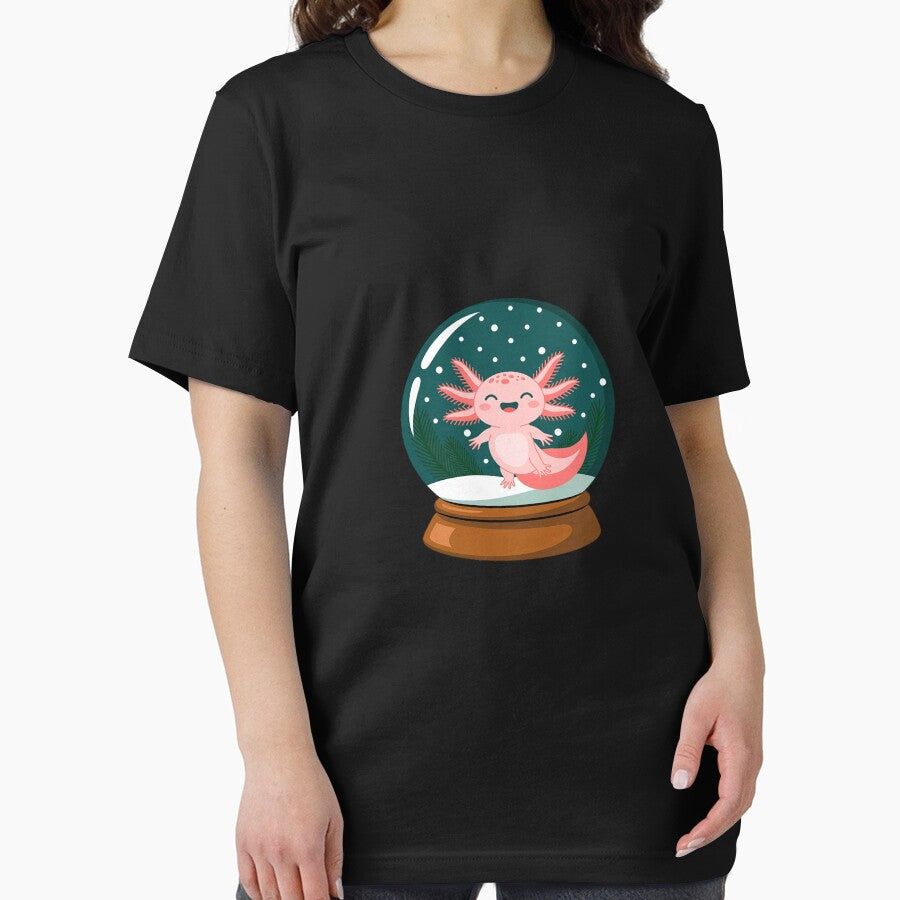 Cute Christmas Axolotl Snow Globe Holiday by LittleDame