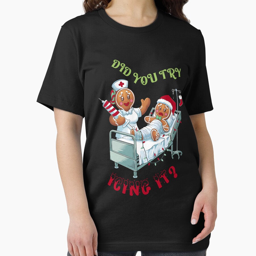 Did You Try Icing It Retro ICU Nurse Gingerbread Christmas Humor by BongsEmporium