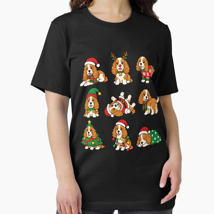 Funny Cocker Spaniel Dog Christmas Holiday Xmas Mom Dad by rafaeltto