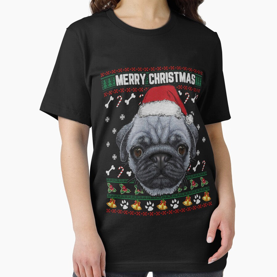 Pug Lovers Ugly Xmas Sweater Merry Christmas T Shirt by thuthuatna