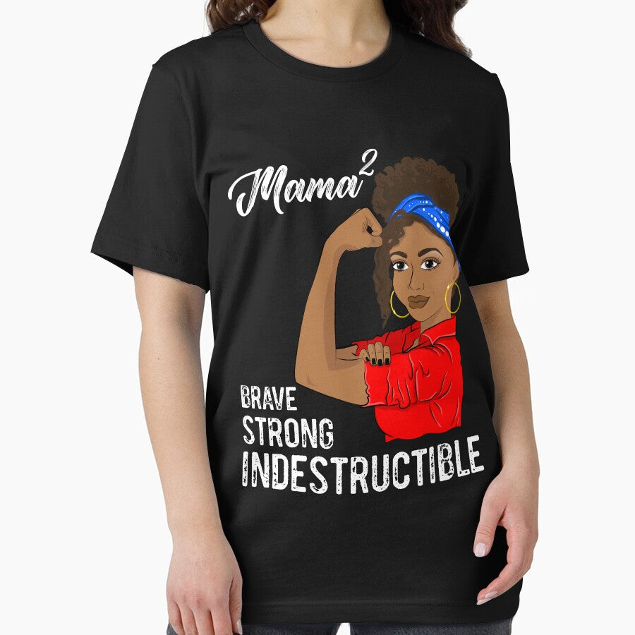 Mama of 2 Mothers Day Indestructible Black Girl by ZNOVANNA