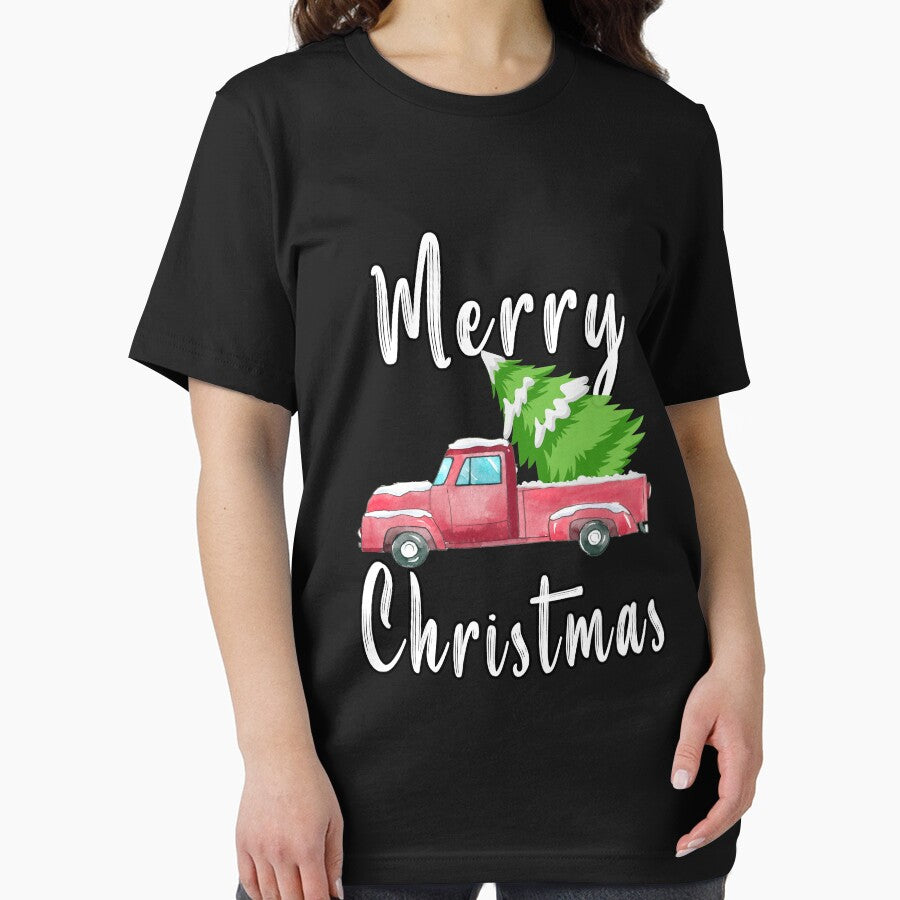 Merry Christmas Buffalo Truck Tree Red by Bouchfashions