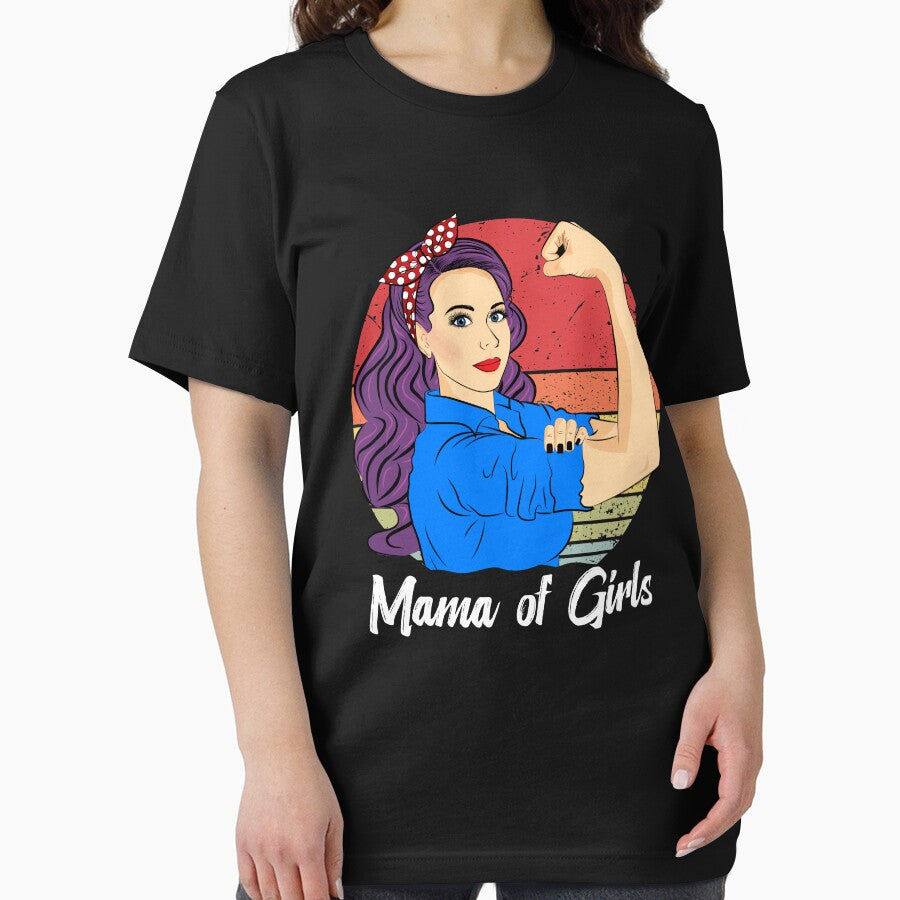 Mama of Girls Vintage Mother’s Day Sunset Retro Mama by ZNOVANNA