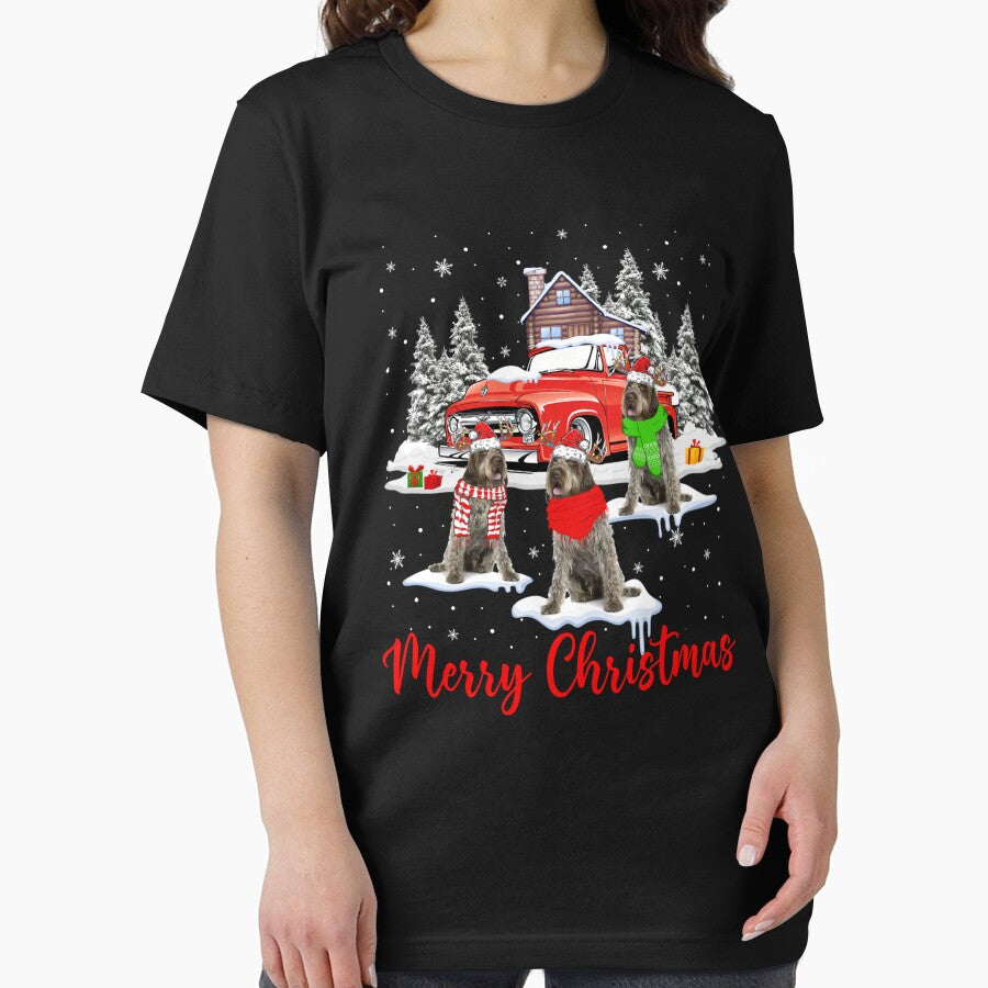 Merry Christmas Santa Wirehaired Pointing Griffon With Truck by vetonisodap